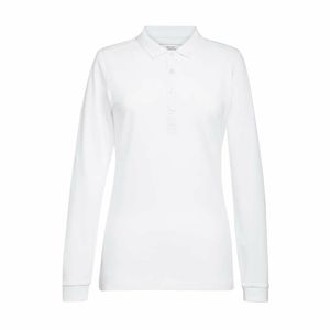 Brook Taverner Anna Womens Long Sleeve Polo Shirt White Size L - BA141-L - 1