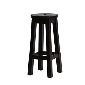 Wooden Top High Stool in Dark Walnut (Pack of 2) - HX908 - 1