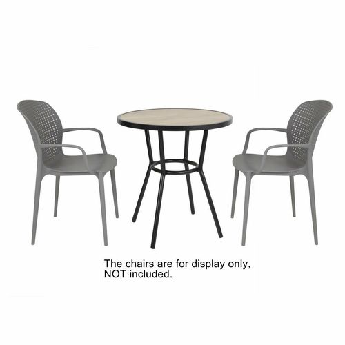 Bolero Marston Round Outdoor Table Black 700mm - DX986 - 2