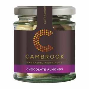 Cambrook Dark, Milk & White Chocolate Almonds Glass Jar 110g (Pack of 15) - KA487 - 1