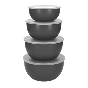 KitchenAid Prep Bowls with Lids Charcoal Grey (Set of 4) - HY578 - 1