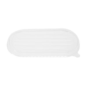 Fiesta Recyclable PET Lids for Bagasse Oval Containers (Pack of 100) - HW630 - 3