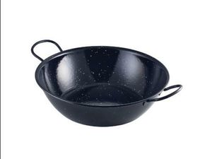 Black Enamel Dish 30cm (Pack of 6) - 1