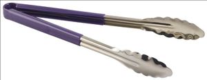 Genware Colour Coded St/St. Tong 31cm Purple - 1