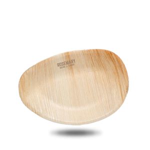 Custom Branded Egg Oval Palm Leaf Platter (25x16cm) - 1