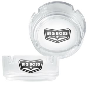 Custom Branded Clear Glass Ashtray (8.5cm) - 1