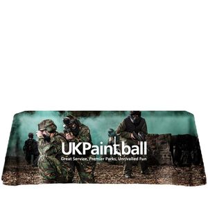 Custom Branded Full Coverage Fitted Tablecloth - 76x122cm (4ft Table) - 1