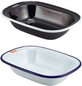 Custom Branded Enamel Rect. Pie Dish (180mm) - 1