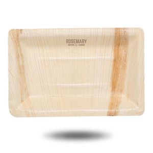Custom Branded Rectangle Palm Leaf Tray (25x35cm) - 1