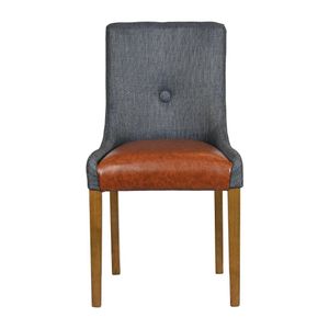 Bath Weathered Oak Dining Chair with Sea Back & Tan Seat (6 Pack) - JA298 - 3