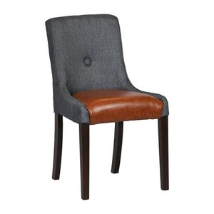 Bath Walnut Dining Chair with Sea Back & Tan Seat (6 Pack) - JA290 - 1