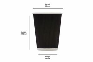 12oz Black Ripple Cup (Case of 500) - 3