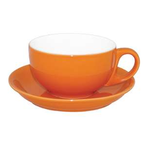 U860 - Olympia Cafe Cappuccino Cups Orange 285ml 10oz - Case 12 - U860