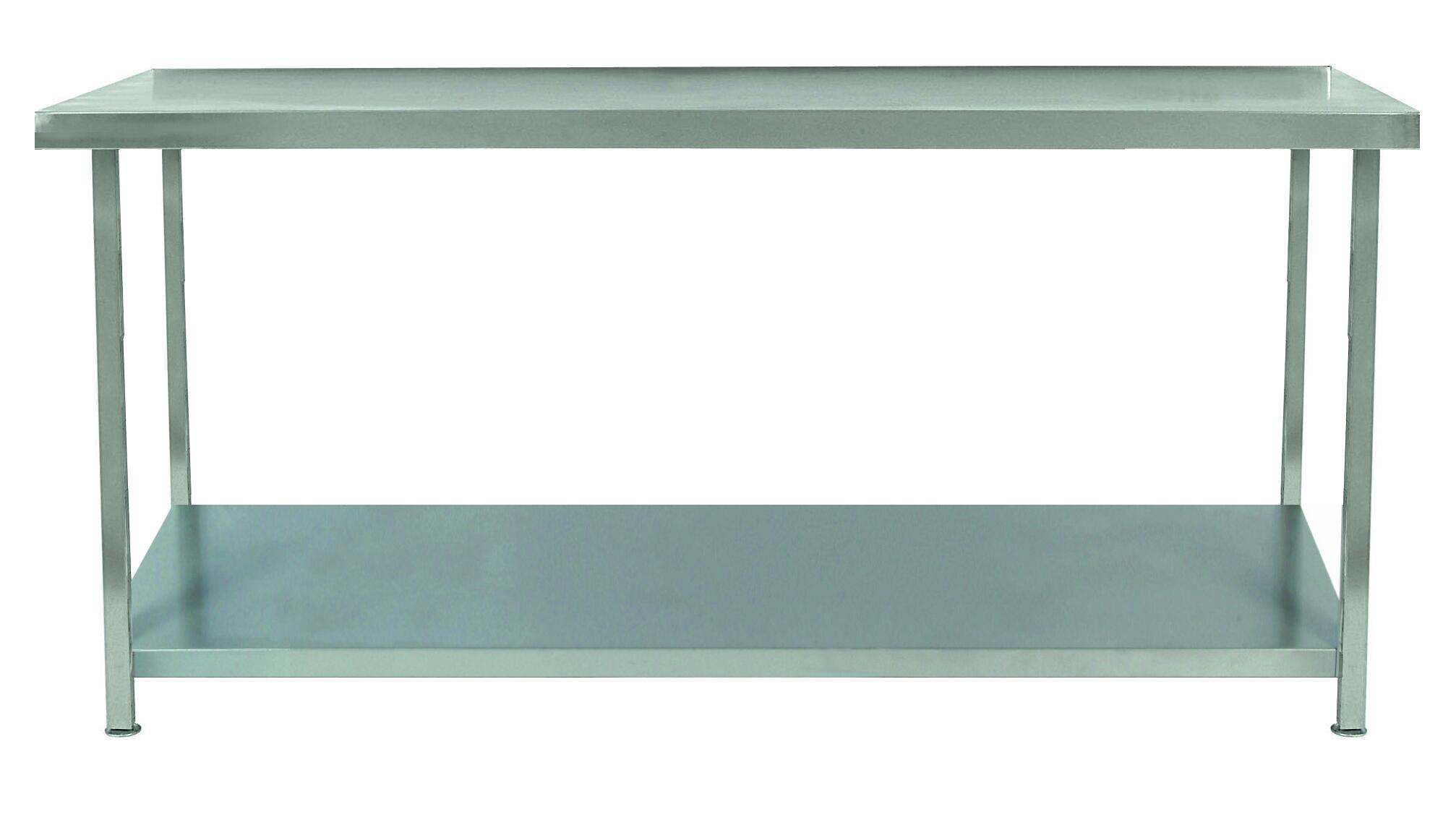 One Rack Table Metal Parry Stainless Steel Table With One Undershelf - TAB15700 | Go for Green