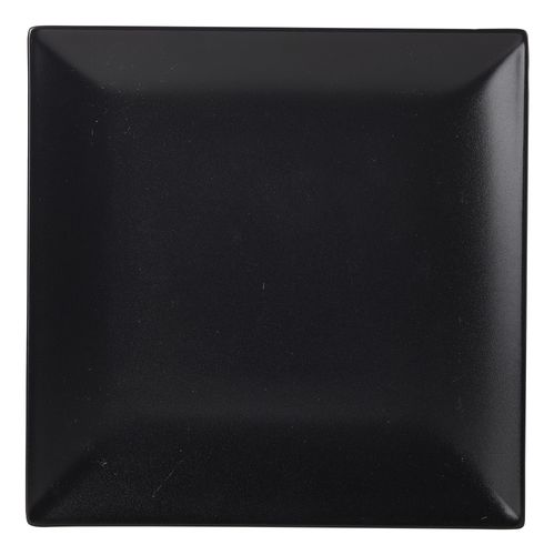 Luna Stoneware Black Square Plate 18cm/ 7 (Pack of 6) - B2772 - 1