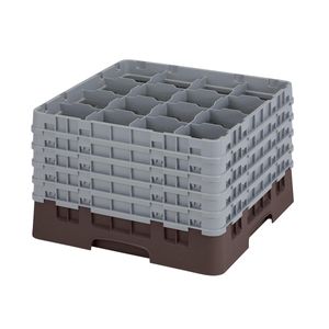 Cambro H279mm Brown 16 Compartment Camrack - 1