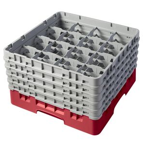 Cambro H257mm Red 16 Compartment Camrack - 1