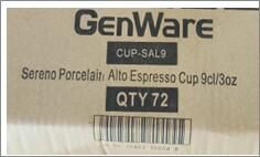 Sereno Porcelain Alto Espresso Cup 9cl/3oz (Pack of 6) - CUP-SAL9 - 9