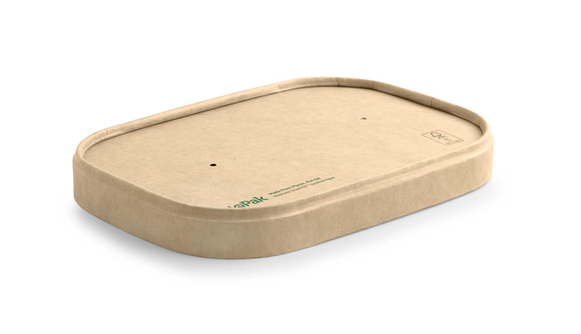 BioPak Rectangle PLA Lined Lid, FSC Mix (Pack of 300) - BB-LBL-PAPER-N ...