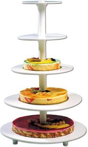 5-tier Wedding Cake Stand 20, 25, 32, 40, And 44cm Height 71cm - 11220-02 - 1