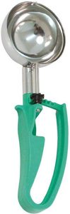 Unigrip Stainless Steel Ice Cream Scoop With Trigger 5 Portions Per Litre Green - 187700 - 1