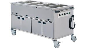 Bain Marie Trolley With Oven - Separated Wells - 4 Gn 1/1 - Without Lid - 872214 - 1