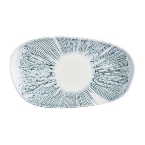 Churchill Lyra Organic Oblong Plates Blue Opal 260x150mm (12 Pack) - JM070 - 1