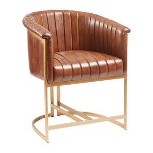 Nolan Leather Armchair Pecan Brown - JM478 - 1