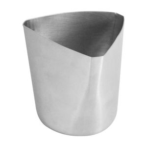 French Fry Cup - Ss - Triangle Mouth - Satin Finish - FFT90S-SS - 1