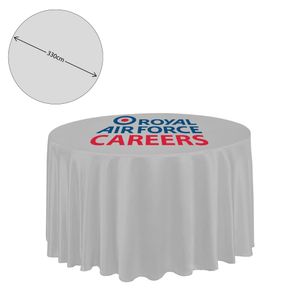 Custom Branded Premium Fabric Tablecloth - Round - 328cm (6ft Table - Full Drop) - C1206 - 1