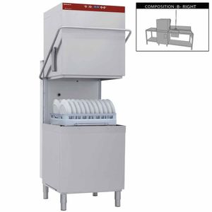 Diamond DCR37/6-AC/B-D Passthrough Hood Dishwasher with 1 Entry/Exit Table, Left Side Pre-wash Table - DCR37-6-AC-B-D - 1