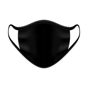 Cloth Face Mask Solid Black - Pack of 5 - FACEMASKBLACK