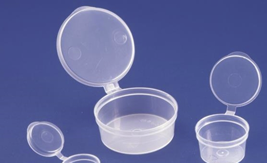 Polypropylene Pots with Hinged Lids (Microwaveable) 0.95fl oz Medium Cover Cup 28ml - Case 1000 - DCCMT - 2