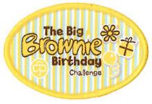 The Big Brownie Birthday Challenge Woven Badge