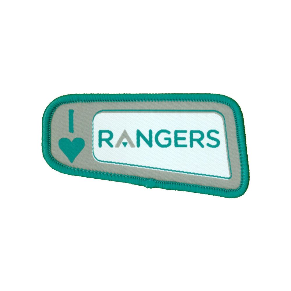 I Love Rangers Woven Badge