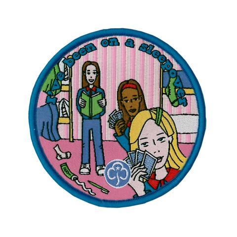 Guides I've Been On A Sleepover Woven Badge