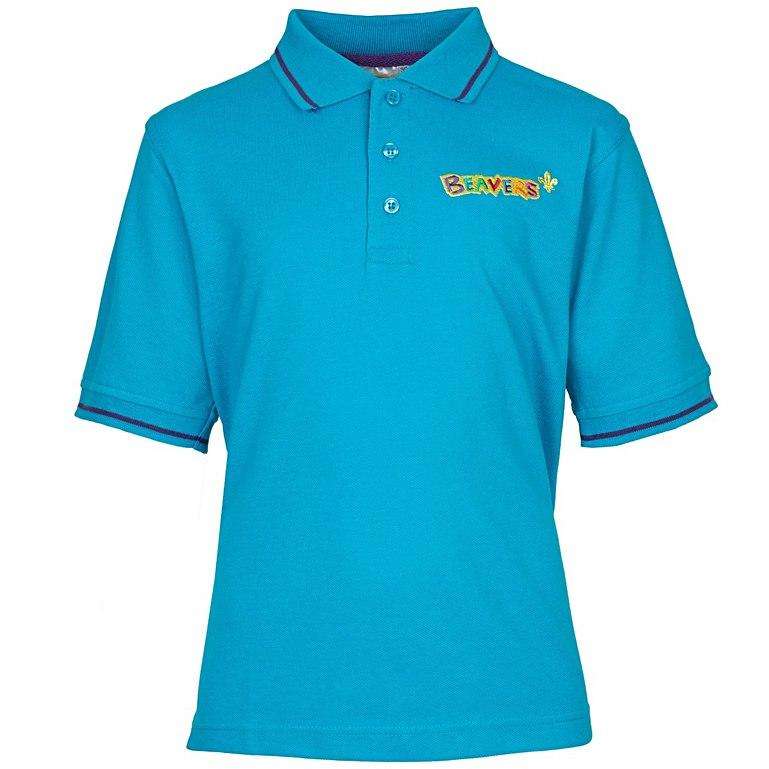 Beaver Scouts Official Uniform Polo Shirt Blue Key Element