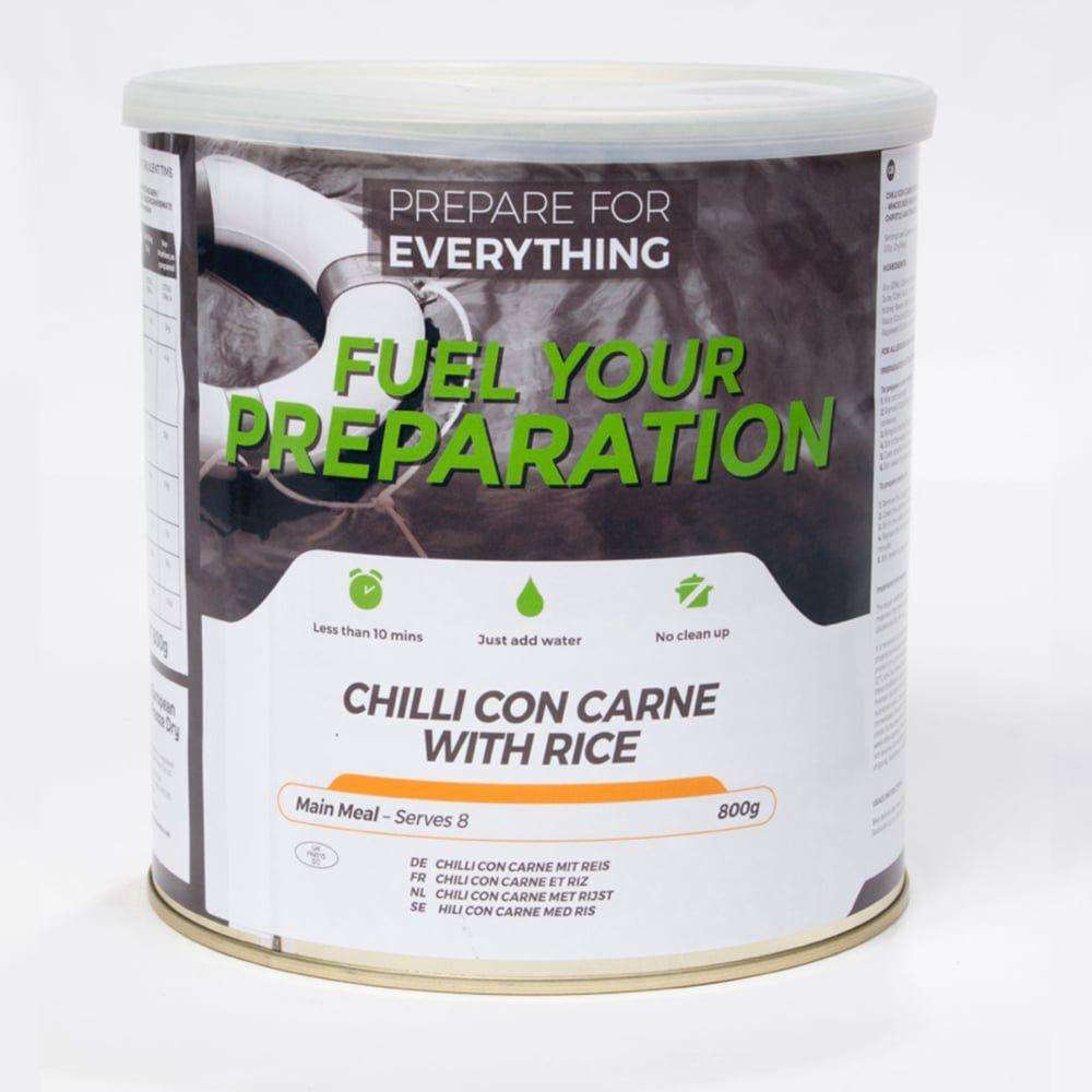 Fuel your preapartion Chilli Con Carne Tin camping outdoor meal