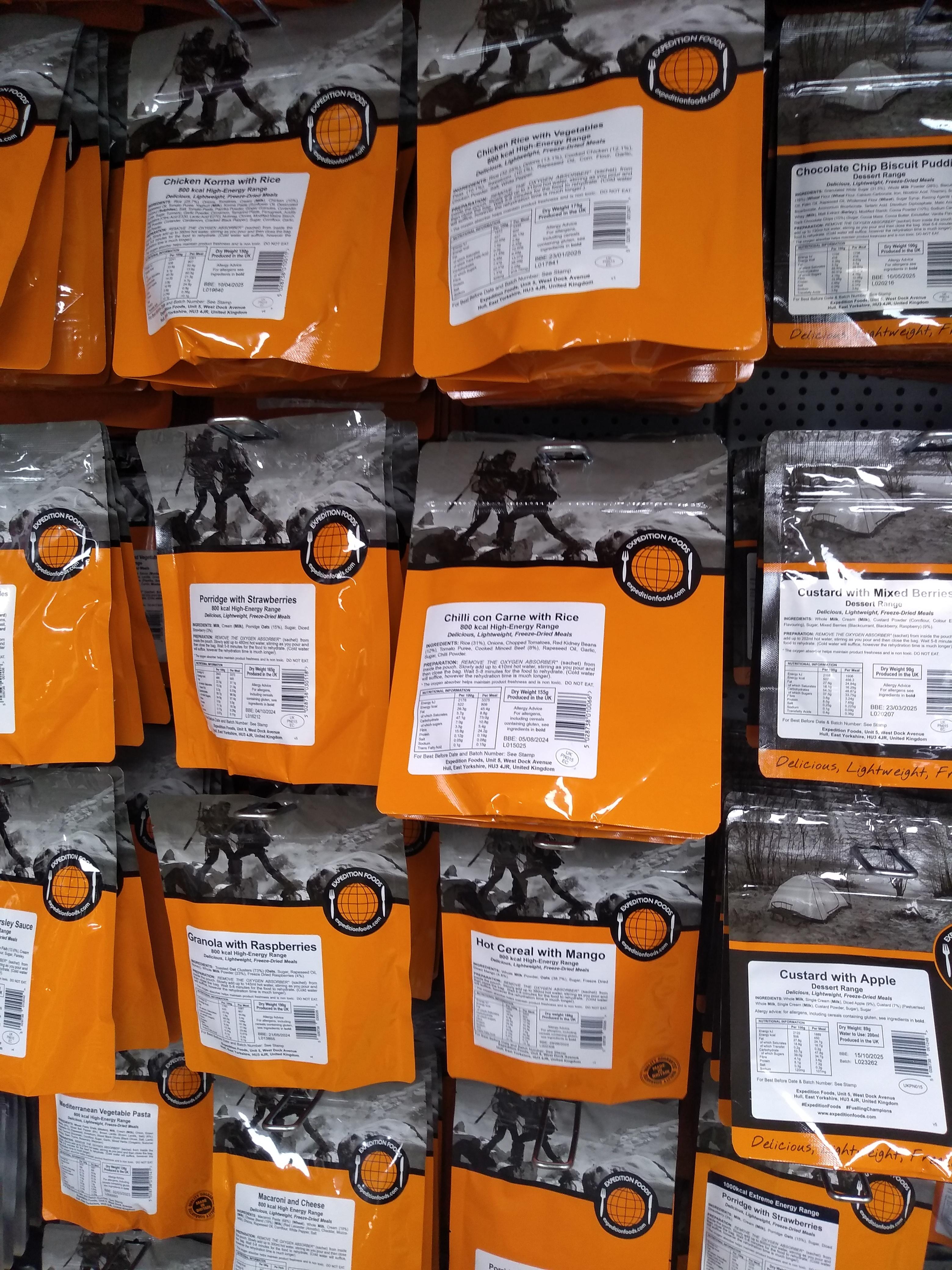 Expedition Foods Dry Food Meal Camping & Hiking Scout MRE Pouches