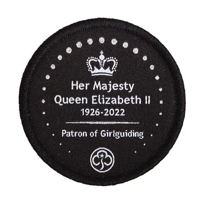 In memory of our patron, Her Majesty Queen Elizabeth II woven badge Girl Guiding
