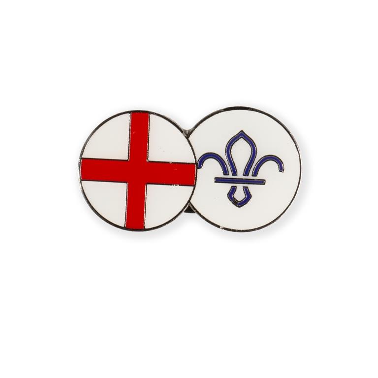 England Fleur de Lis Scouts Dual Pin Badge