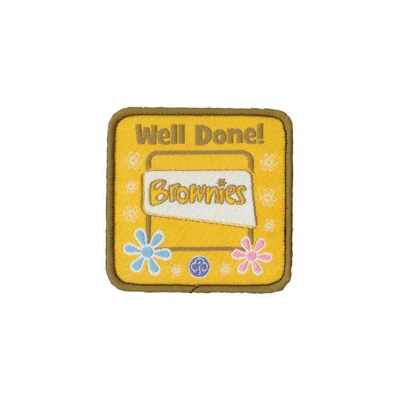 Brownie Well Done Woven Badge - Girl Guiding