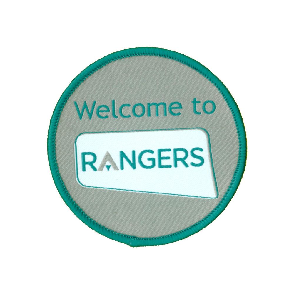 Welcome To Rangers Woven Badge