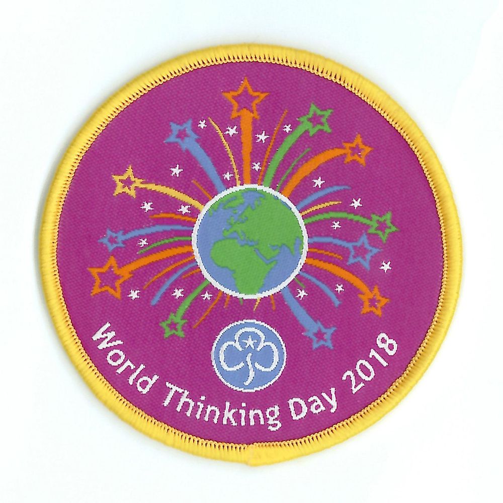 Girlguiding World Thinking Day 2018 Woven Badge