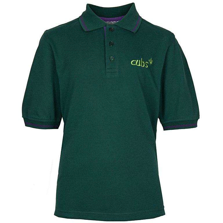 Cub Scouts Official Uniform Polo Shirt Green Key Element