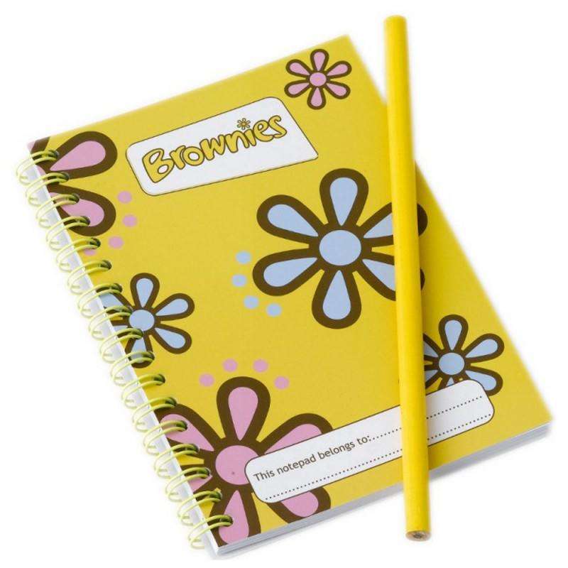 Brownie notepad and pencil set
