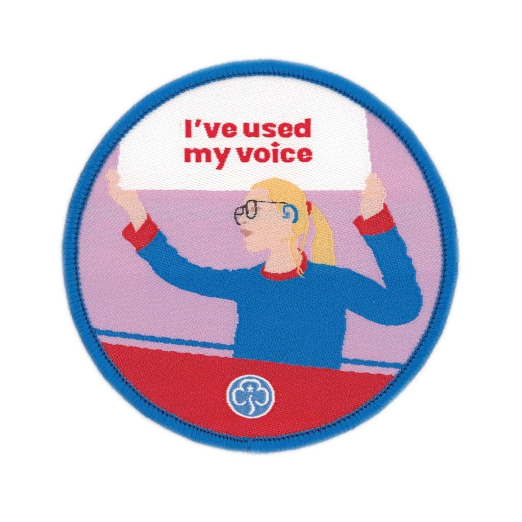 Guides I've Used my Voice Woven Badge