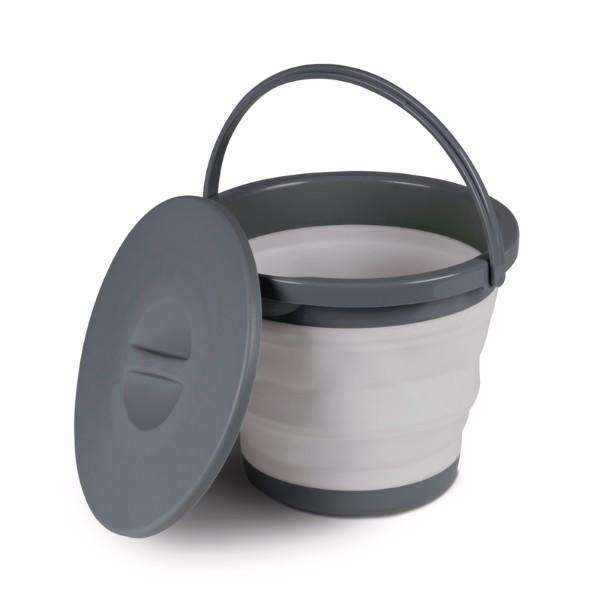 Collapsible Bucket 5 litre with Lid Kampa Grey