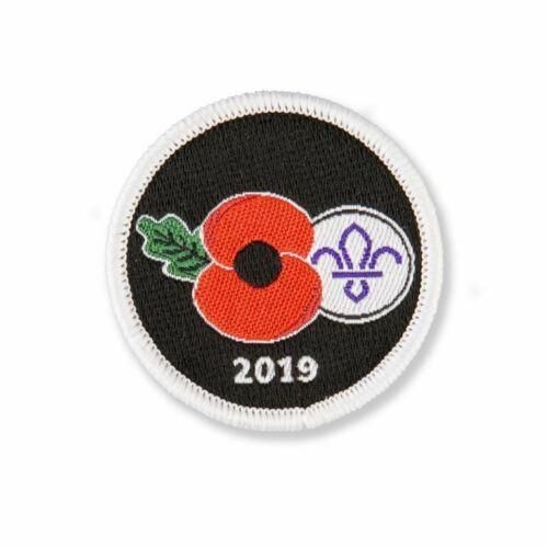 Scout Official Poppy Uniform Woven Badge 2019