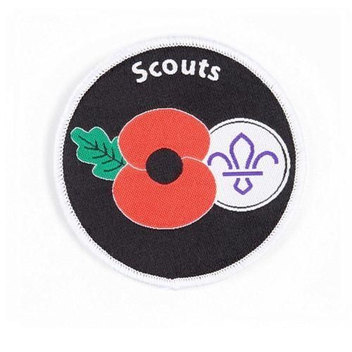Scout Official Poppy Fleur De Lis Blanket Woven Badge